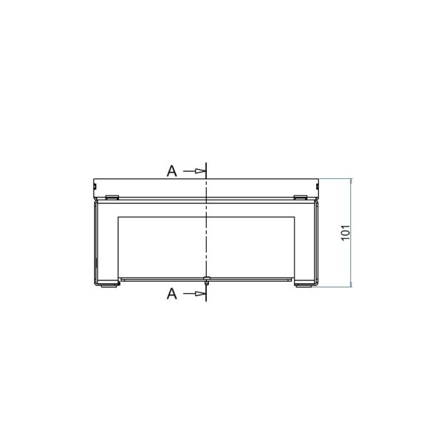 Produktbild UBD 210 208  -  Unterflur-Bodendose UBD 210 inkl. belegtem Deckel aus Chromstahl, geschliffen, und 1 Bürstenauslass